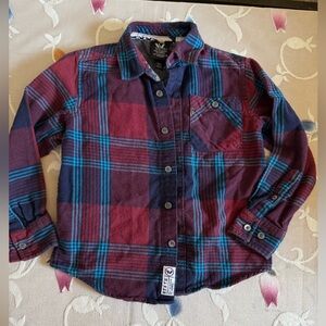 Kids Checkered Button Down Shirt